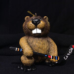 Beaver w/Hockey Stick Ornament