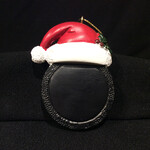 Hockey Puck w/Santa Hat Orn
