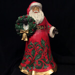 Jim Shore - 12" Jolly Santa w/Holly Wreath