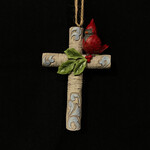 Jim Shore - Cross & Cardinal Orn