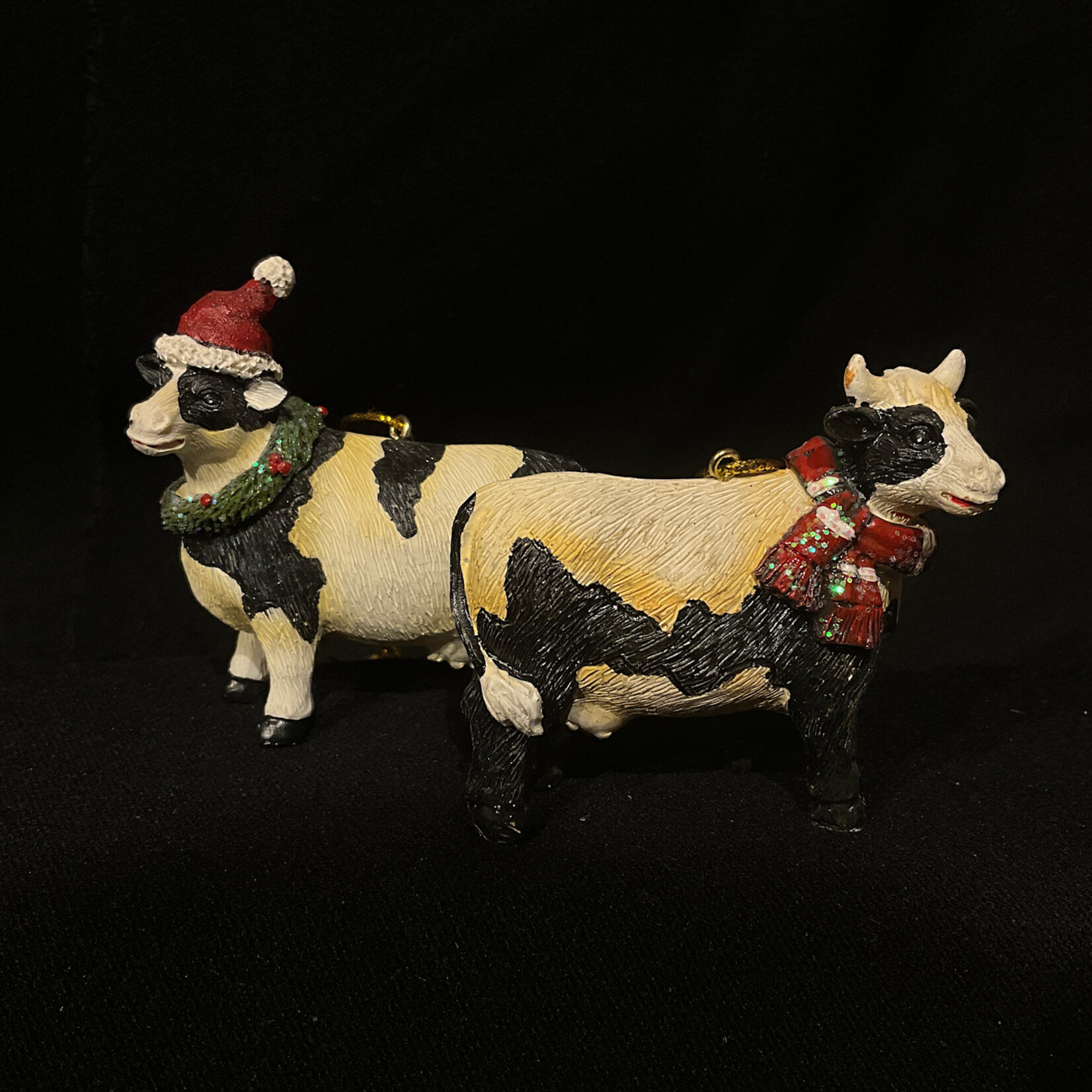 Standing Christmas Cow Orn 2A
