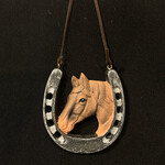 * Horse Head in Horse Shoe Orn