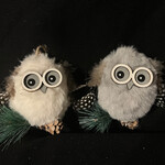 **Faux Fur Owl w/Glasses 2A