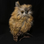 **7.5" Brown/White Standing Owl 2A