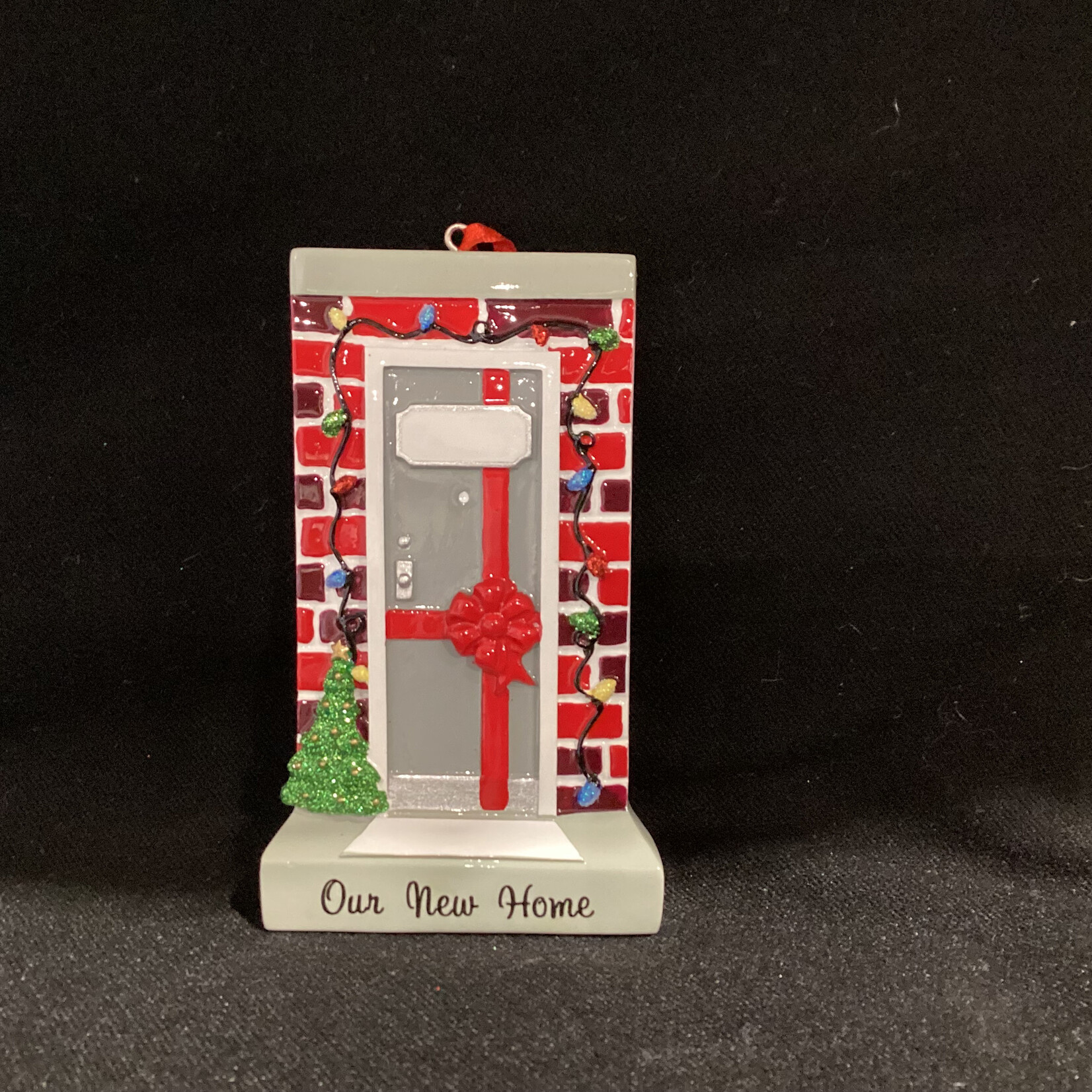 New Home Door w/Red Bow Orn
