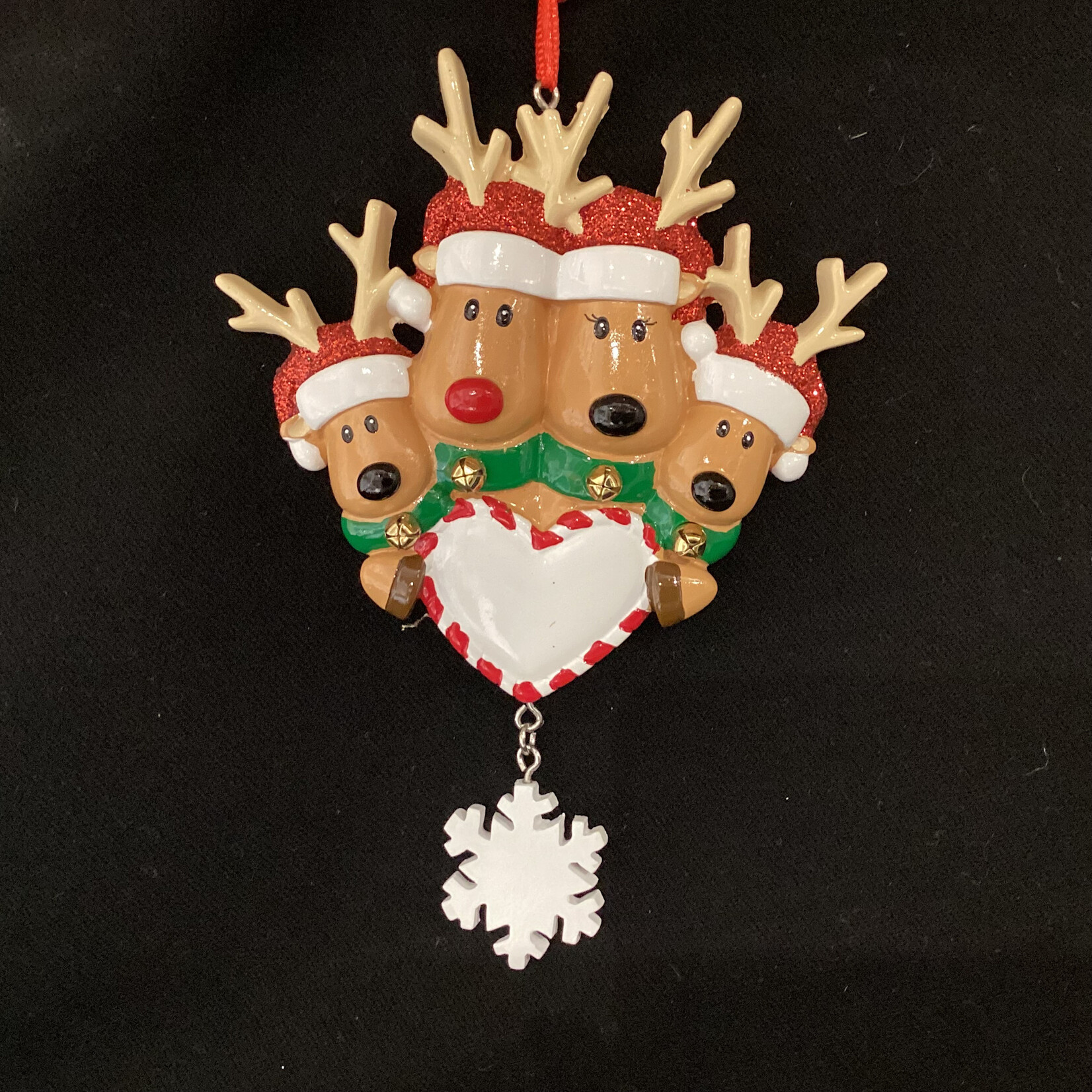 Red Nosed Reindeer Family Orn - 4