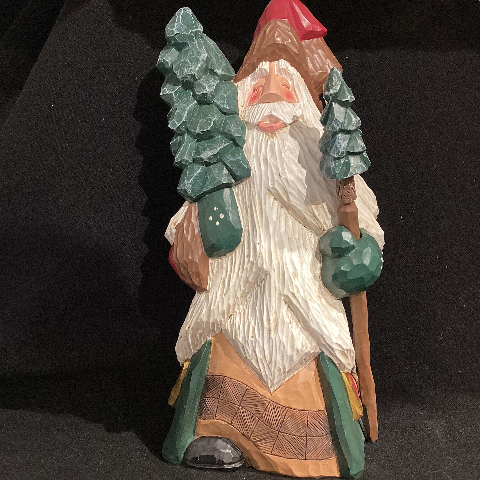 10" Carved Woodcutter Santa
