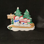 * Snowman Family on Toboggan - 4