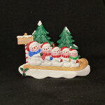 * Snowman Family on Toboggan - 5