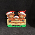 Highland Cow Family Orn - 3