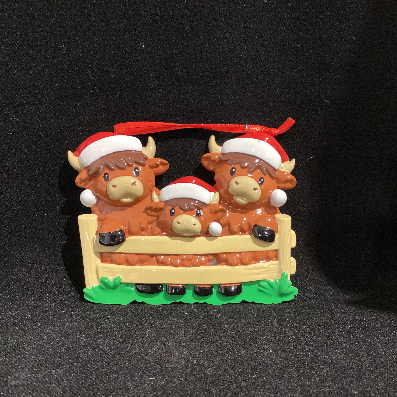 Highland Cow Family Orn - 3