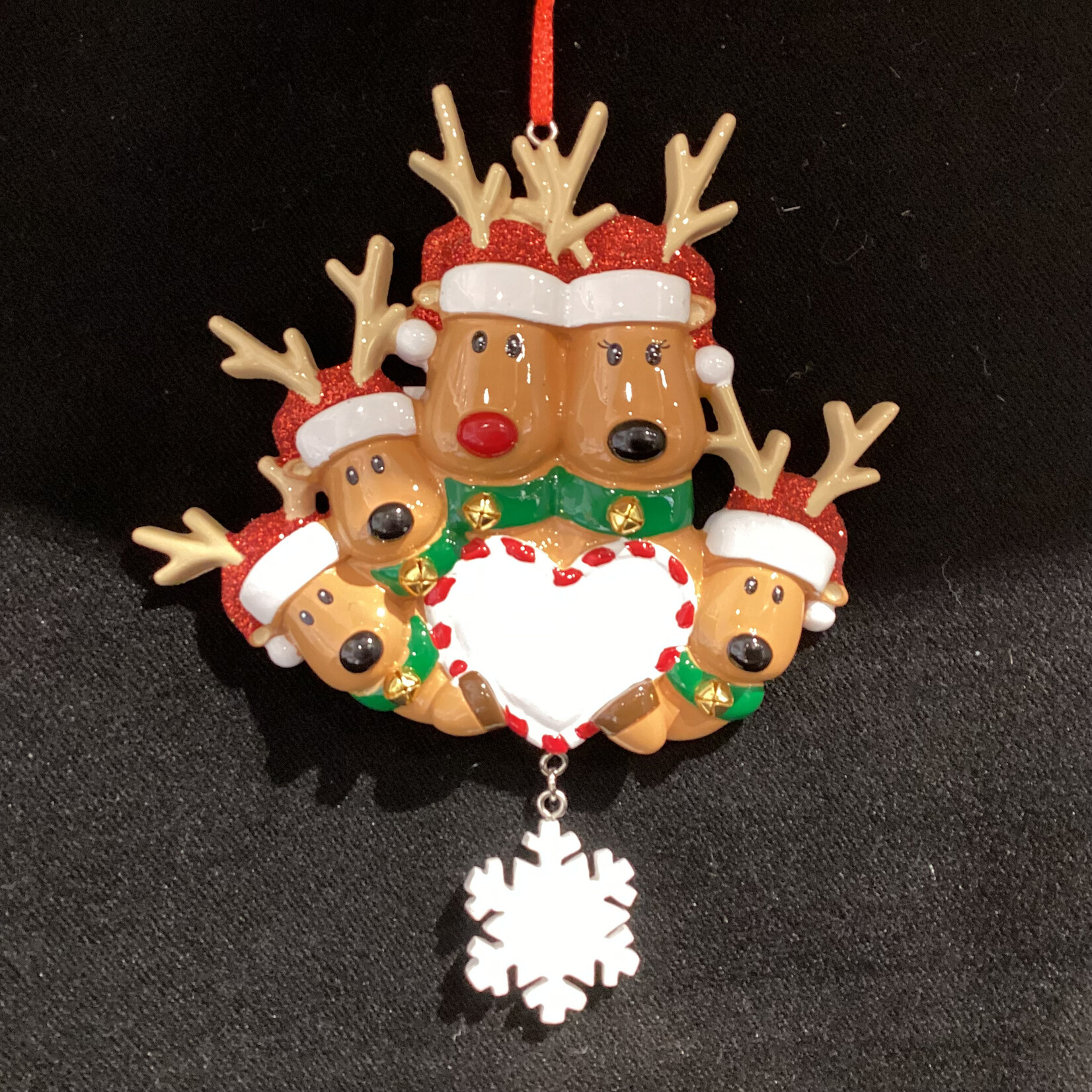 Red Nosed Reindeer Family Orn - 5