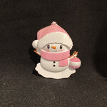 Baby Snowman Orn - Pink