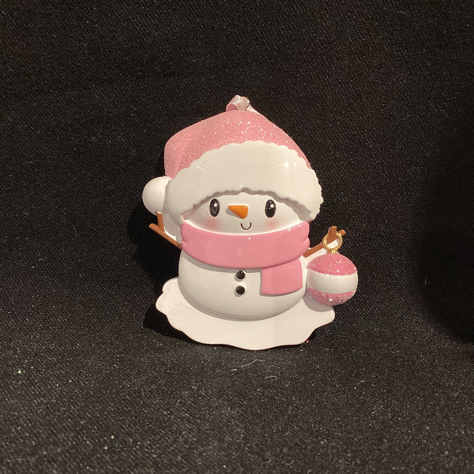 Baby Snowman Orn - Pink