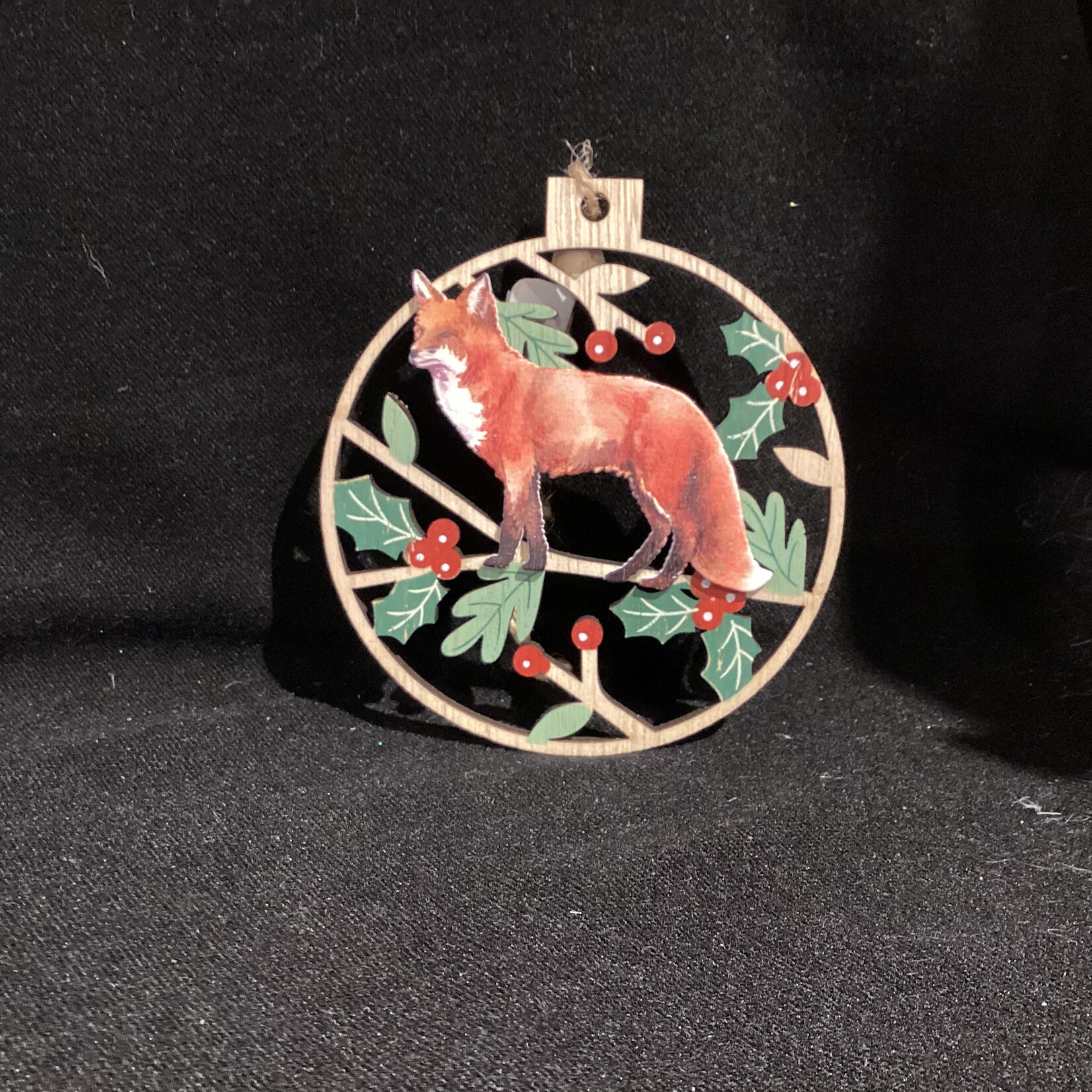 Fox in Circle Ornament