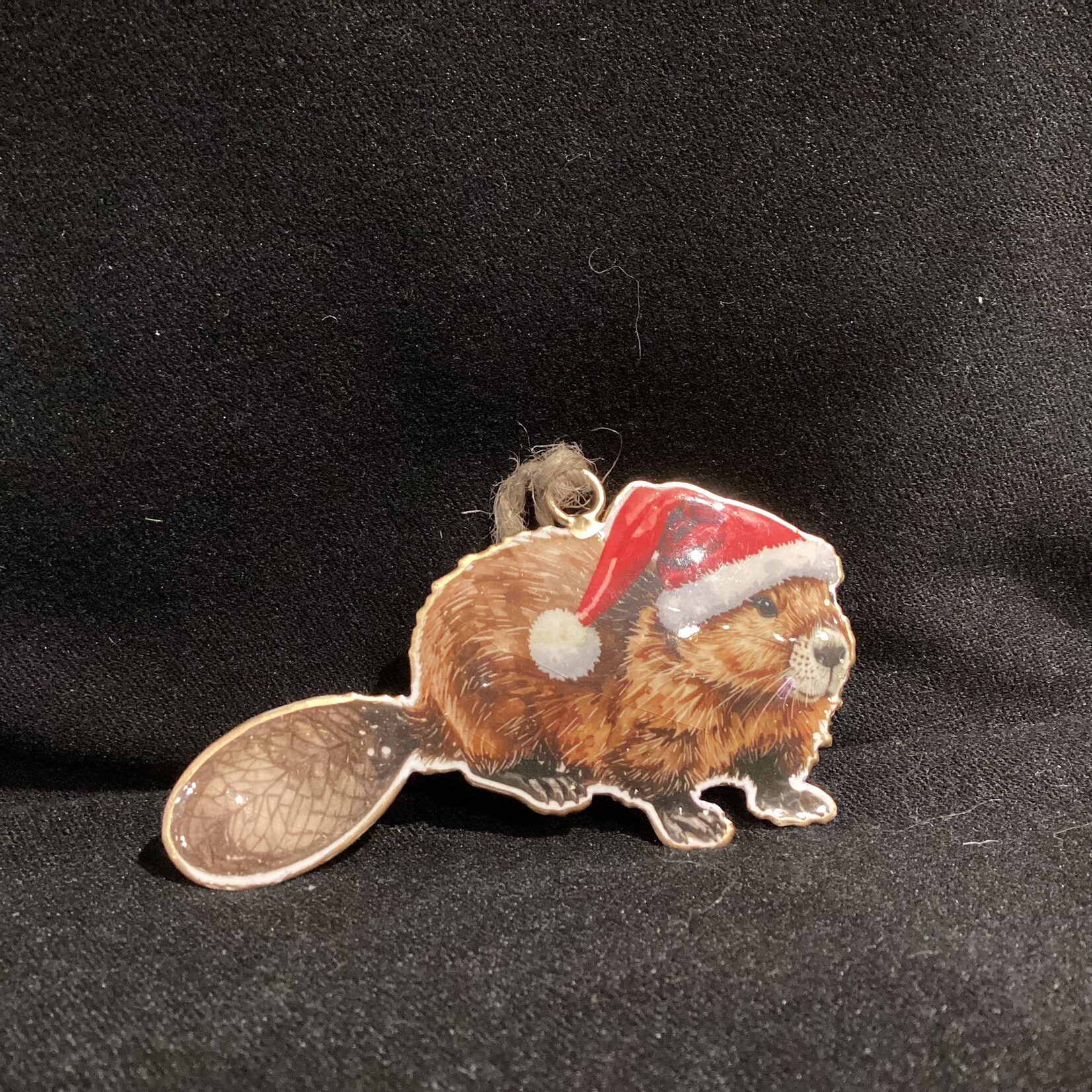 **Metal Beaver w/Santa Hat