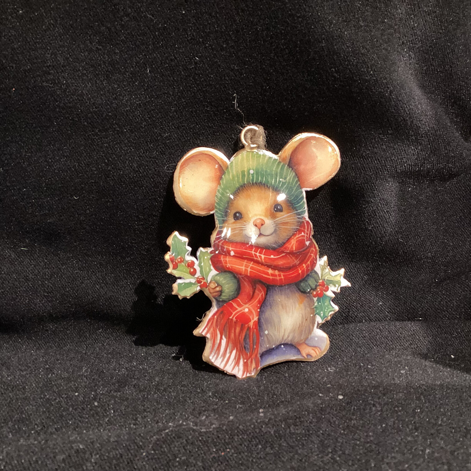 Metal Winter Mouse Orn