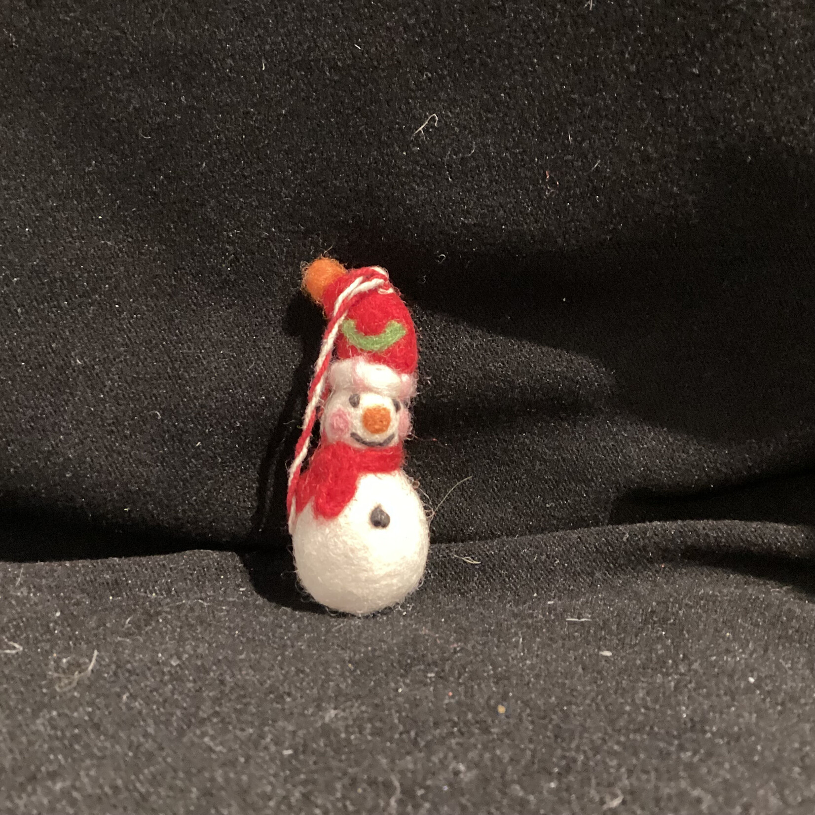 **Wool Snowman Token Ornaments