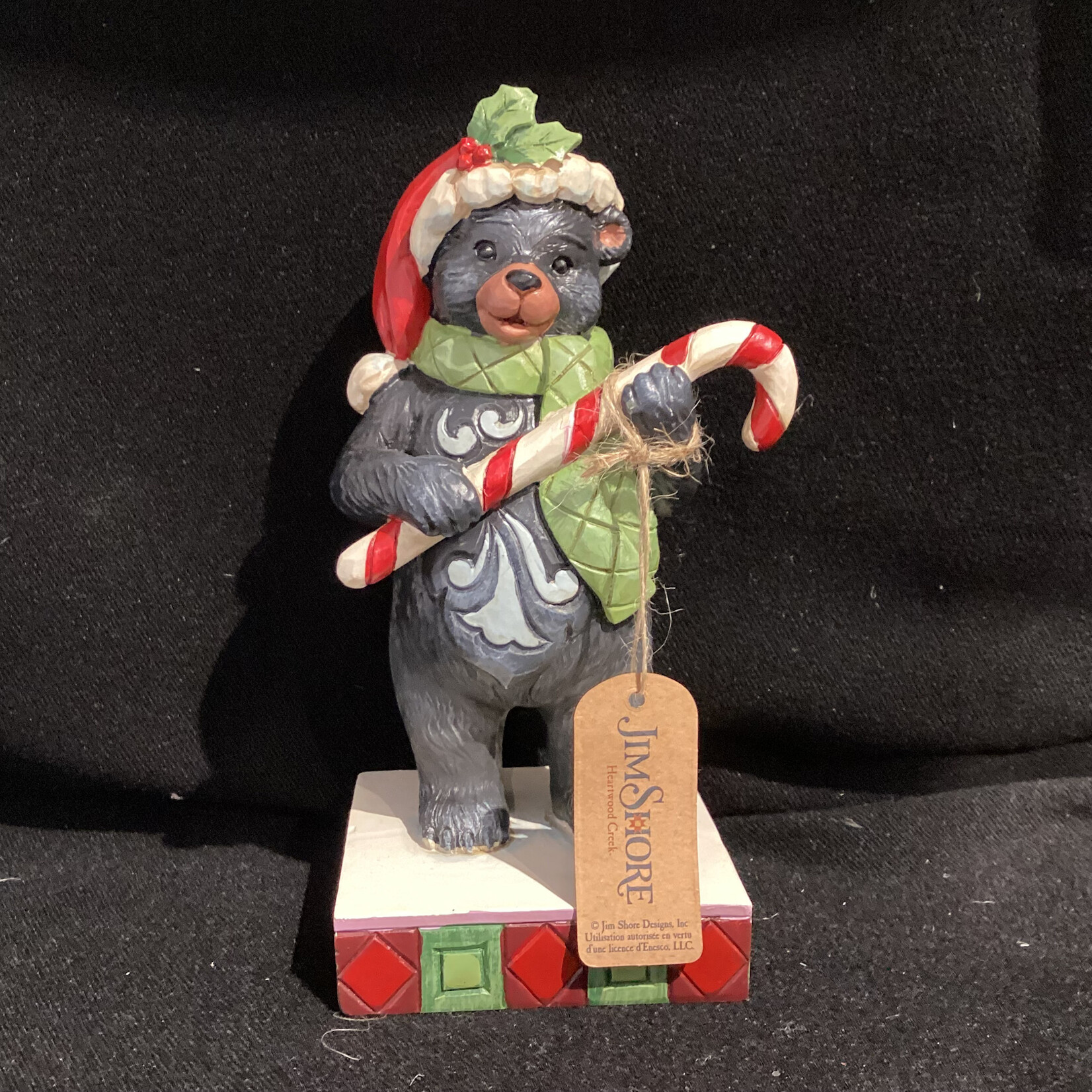 Jim Shore - 6" Lodge Bear w/Candy Cane