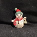 Jim Shore - Snowman w/Bell Mini Figurine