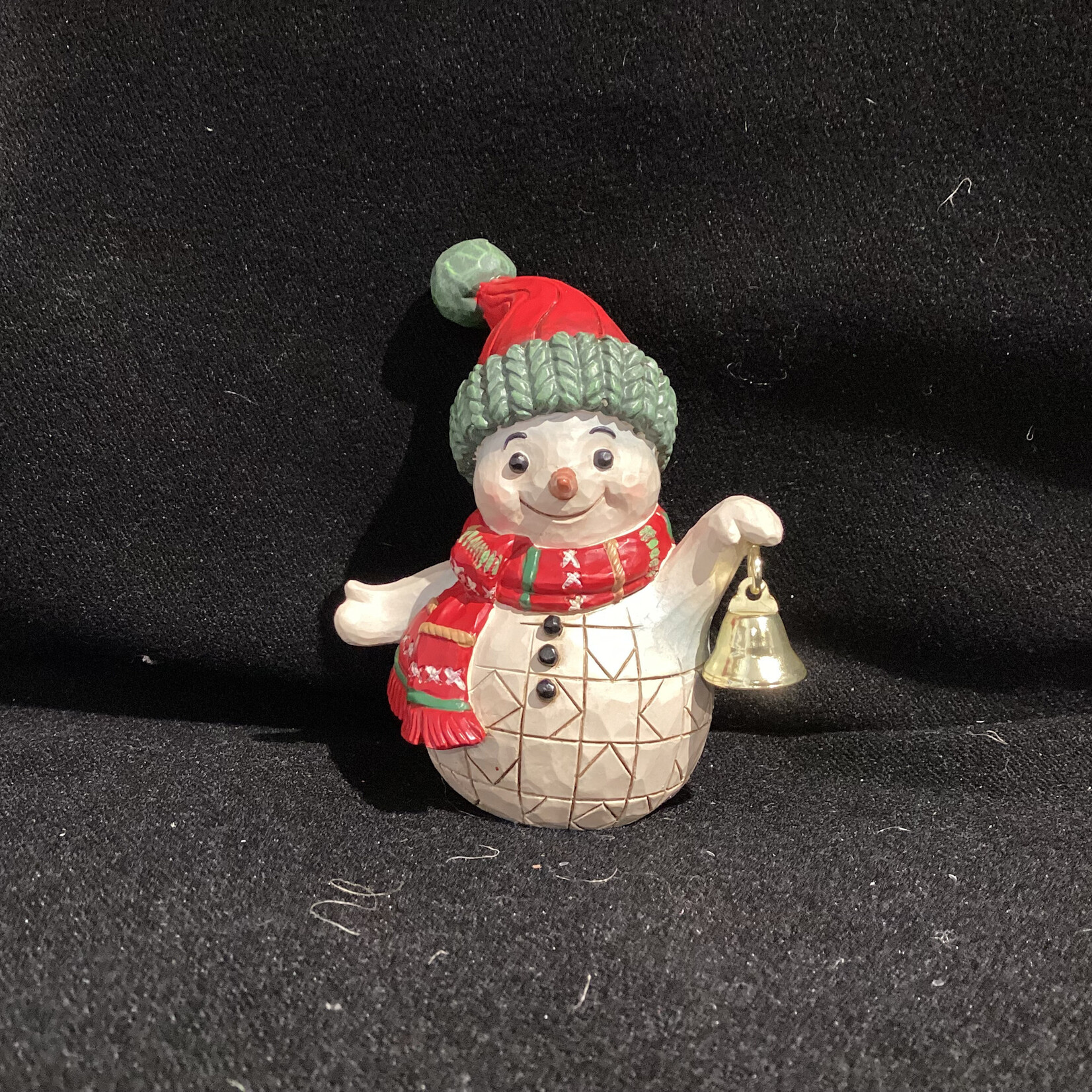 Jim Shore - Snowman w/Bell Mini Figurine