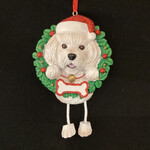 Bichon Friese in Wreath Orn