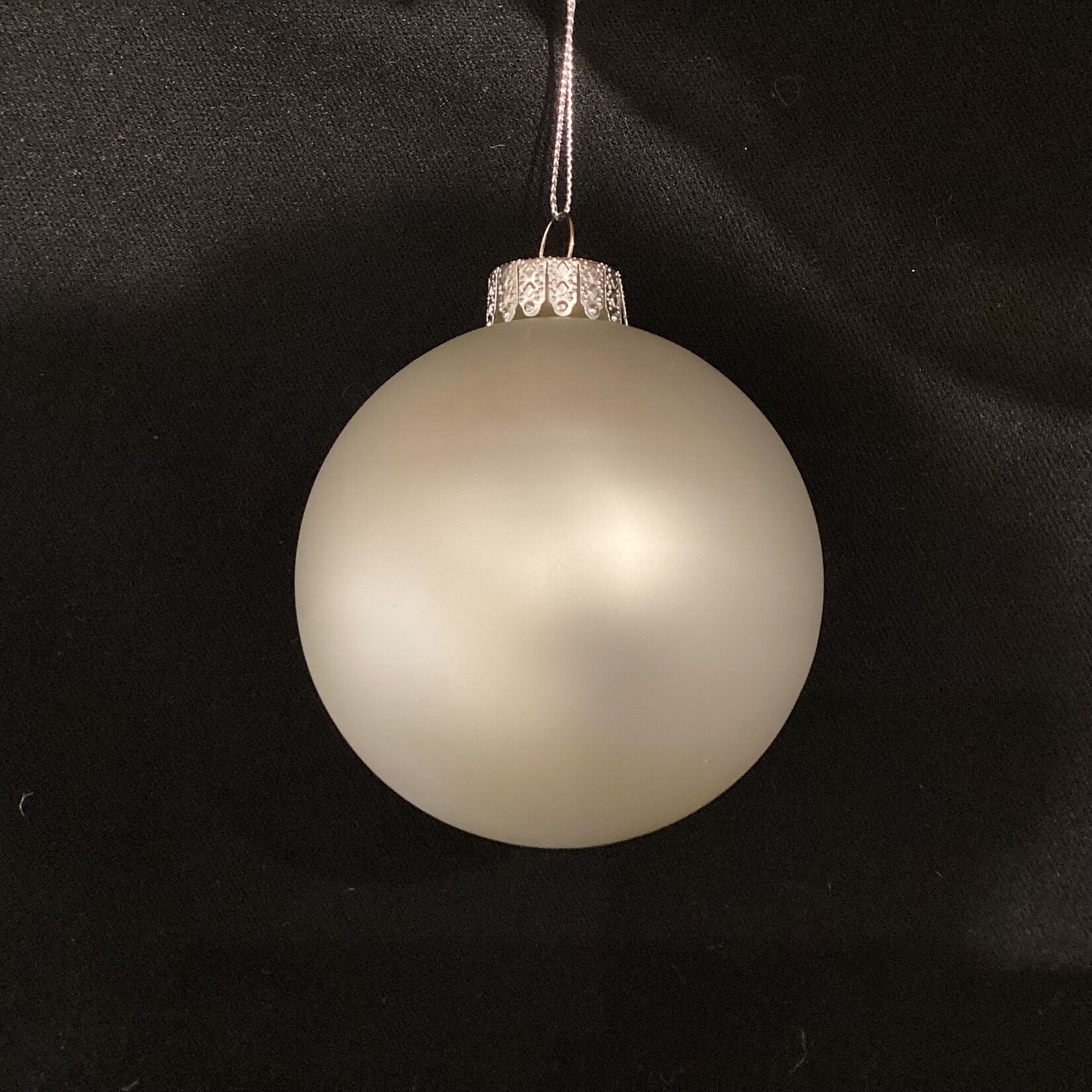 8cm Satin White Name Ball Modern