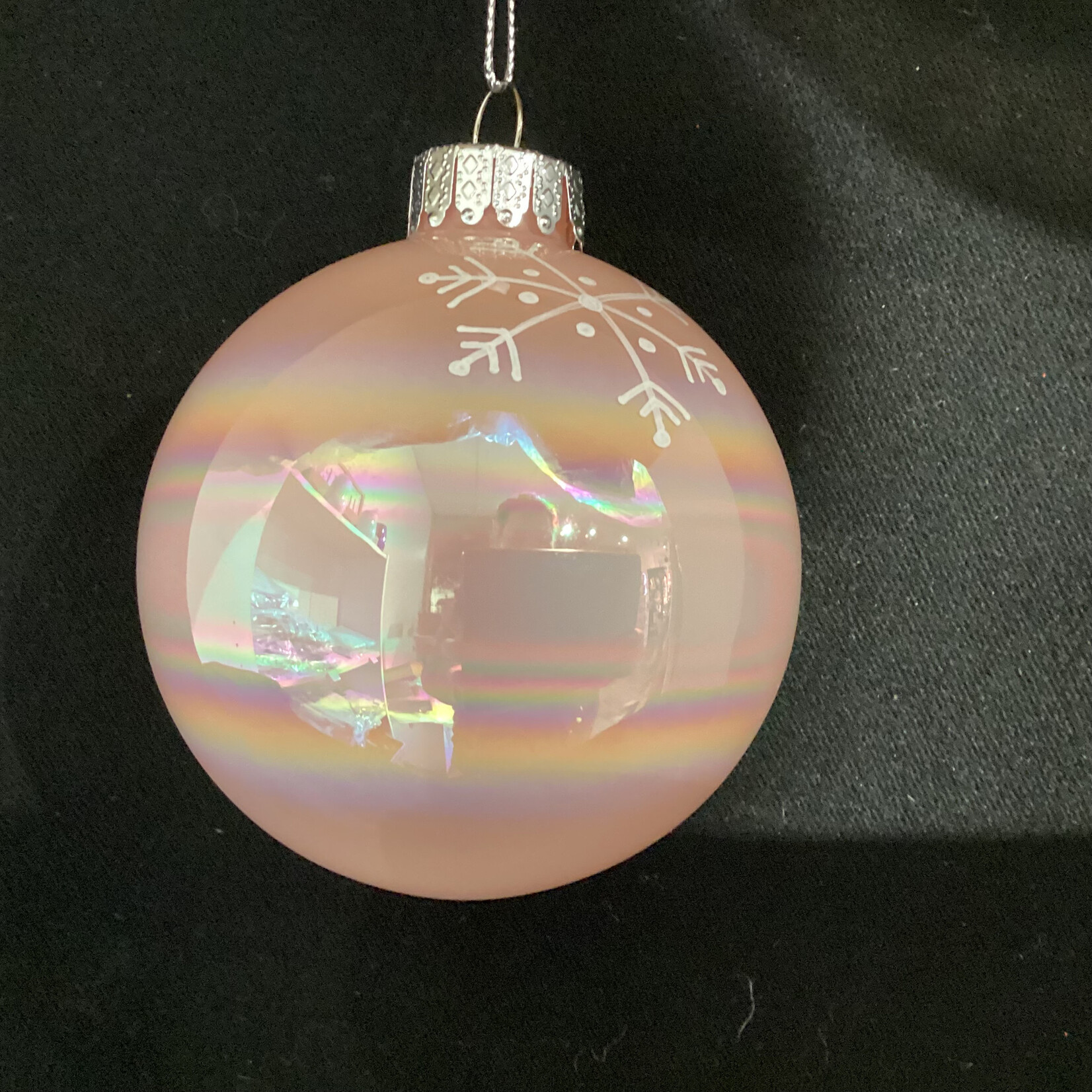8cm Irid Pink Name Ball Modern