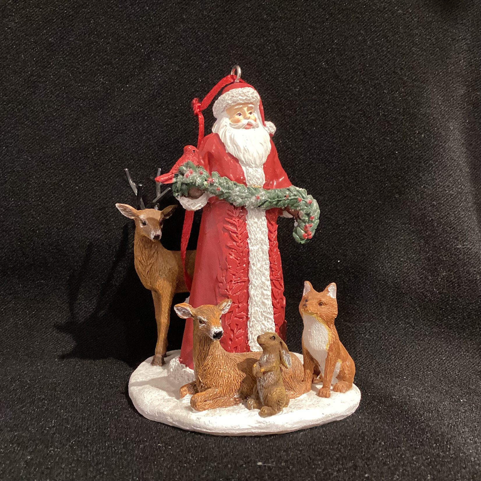 Santa w/Animals Orn