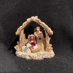 3.5" Holy Family in Stable w/Sheep