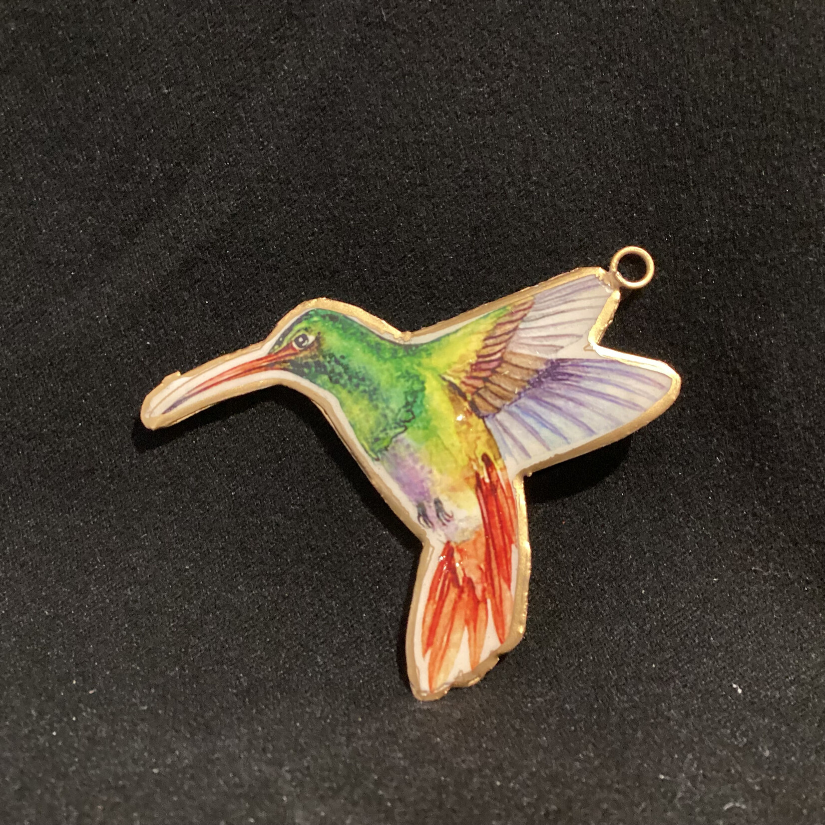 **Metal Hummingbird Orn