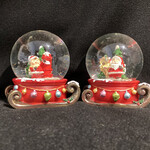 Santa Red Sleigh Snow Globe 2A