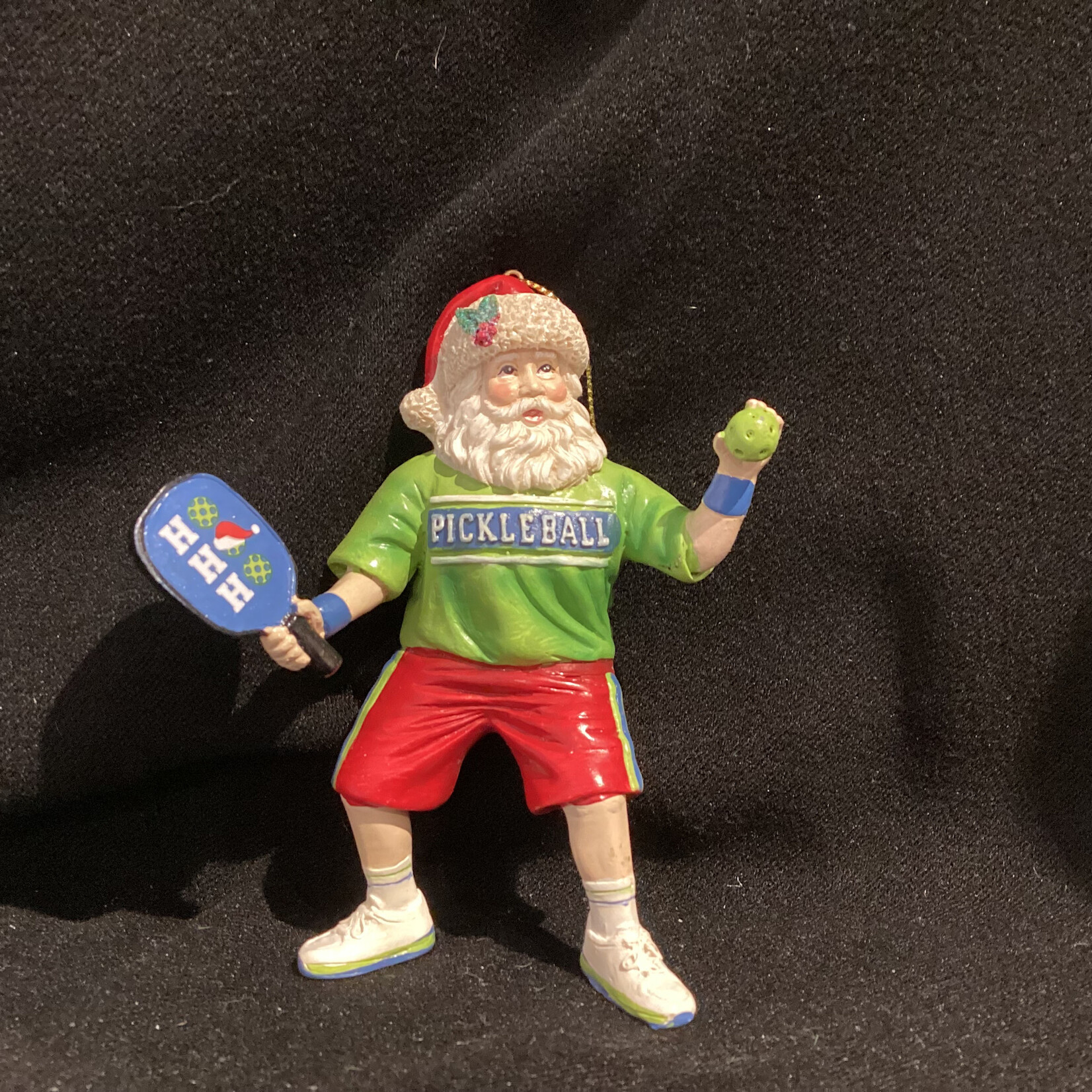 Pickleball Santa Orn