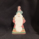 Curly Cue Santa Metal Ornament