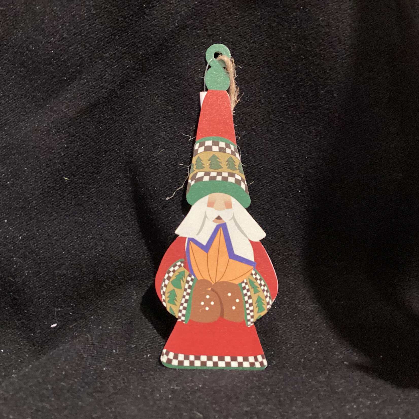 North Star Santa Metal Ornament