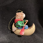 Painted Beaver In Canoe Orn