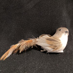 **Grey/Cream Clip-On Bird