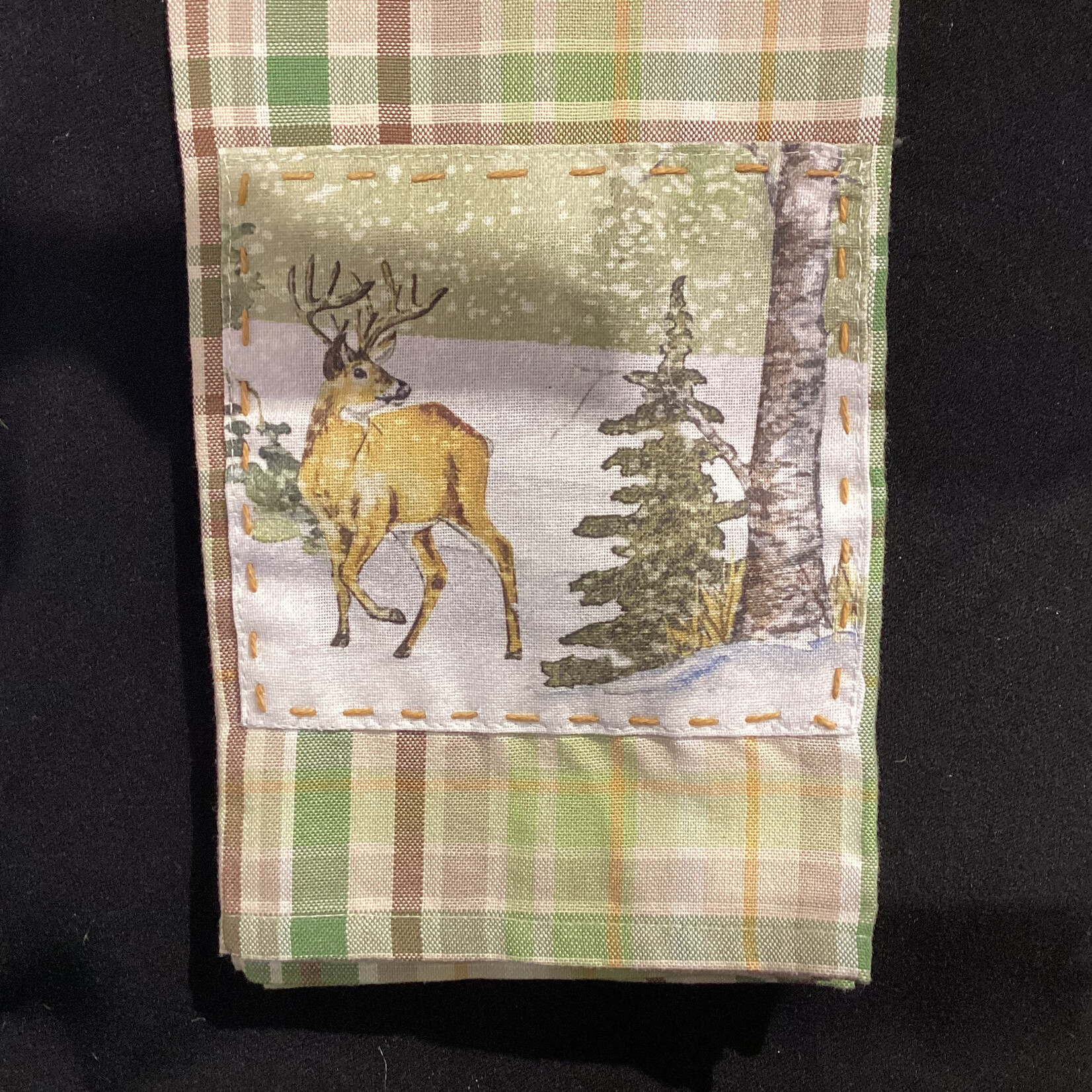 **Winter Morning  Deer Tea Towel