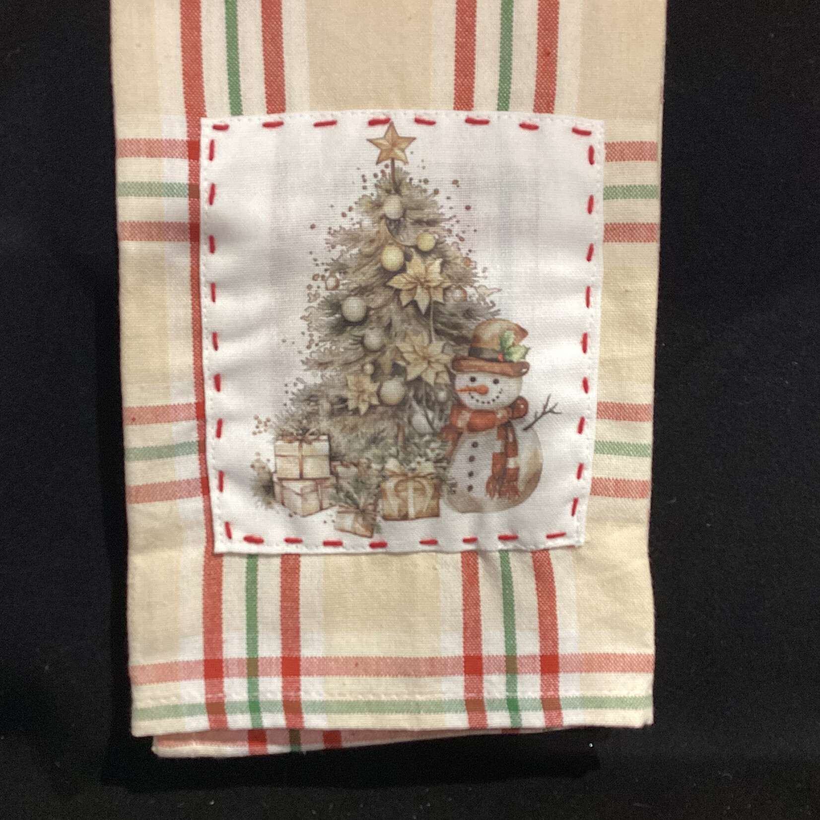 **Snowman w/Tree Tea Towel