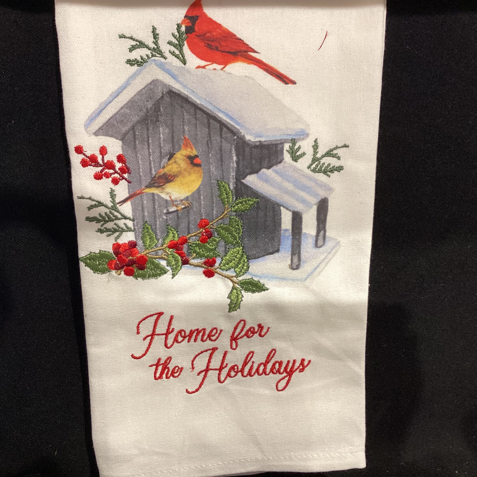 **Home For The Holidays (Cardinals) Tea Towel