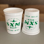 SXM Beer Plastic Cups White