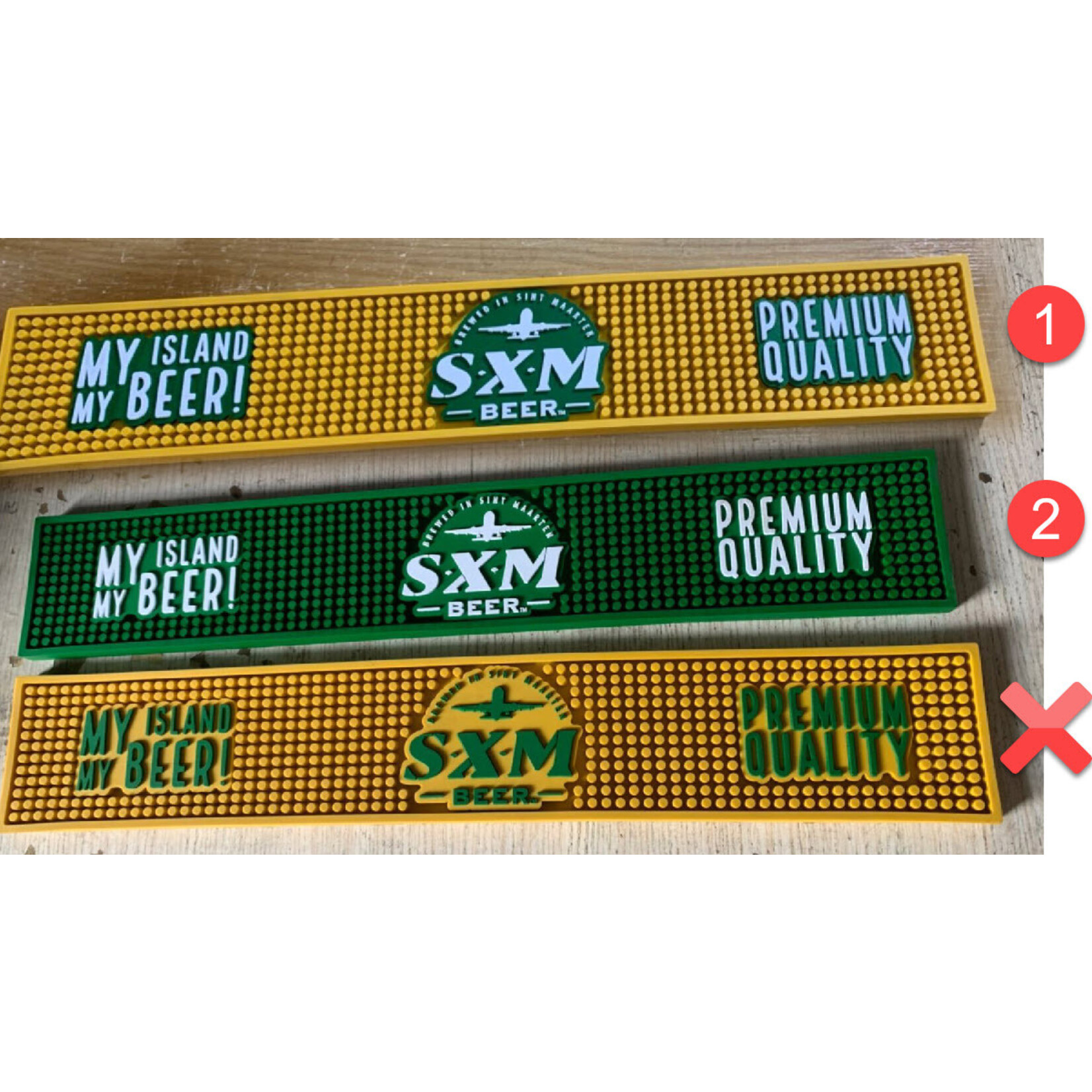 BAR MAT - SXM LOGO - GREEN