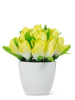 *6" Yellow Tulip Heads In Pot-Abbott