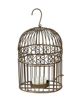 *Black Metal Birdcage Tealight Holder-Park