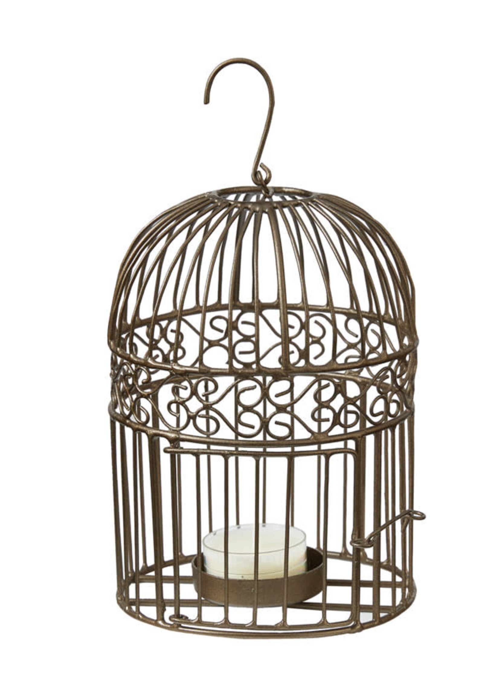 *Black Metal Birdcage Tealight Holder-Park