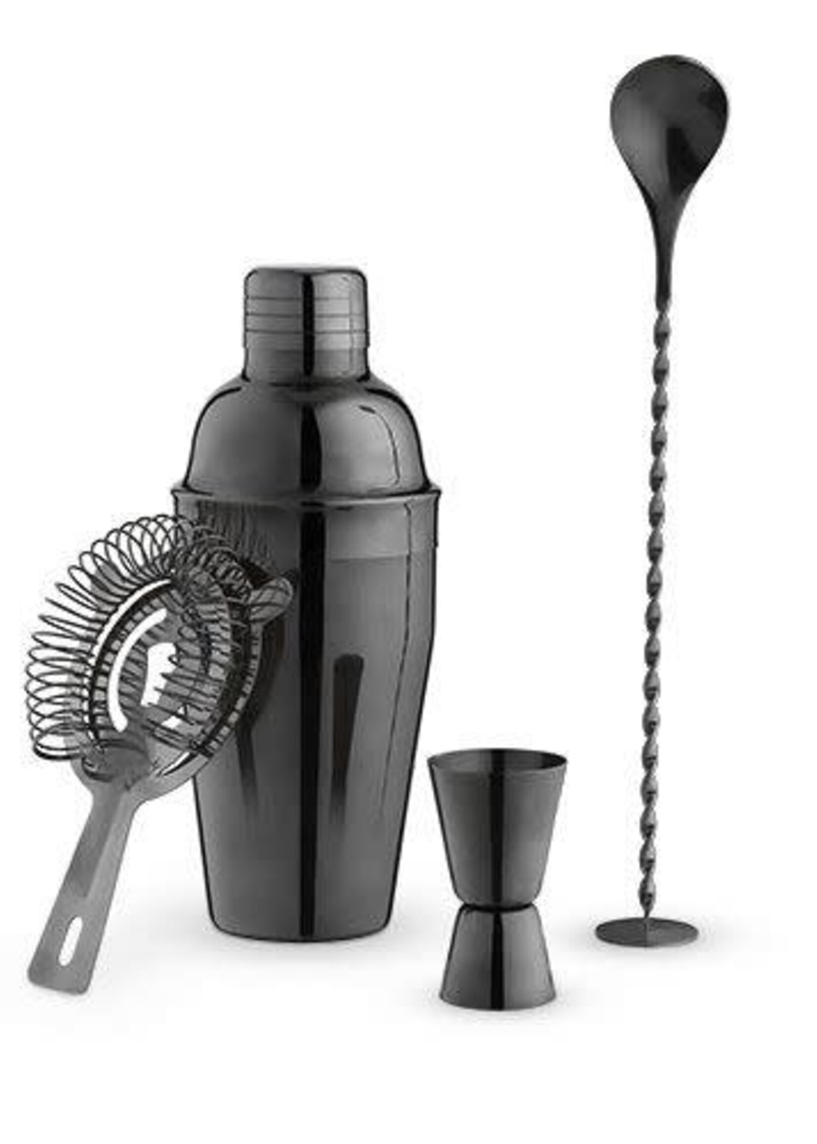 True Brands *Gunmetal Black Barware Set True-Design