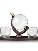 *Globe Whiskey Decanter and Two Glasses-Design