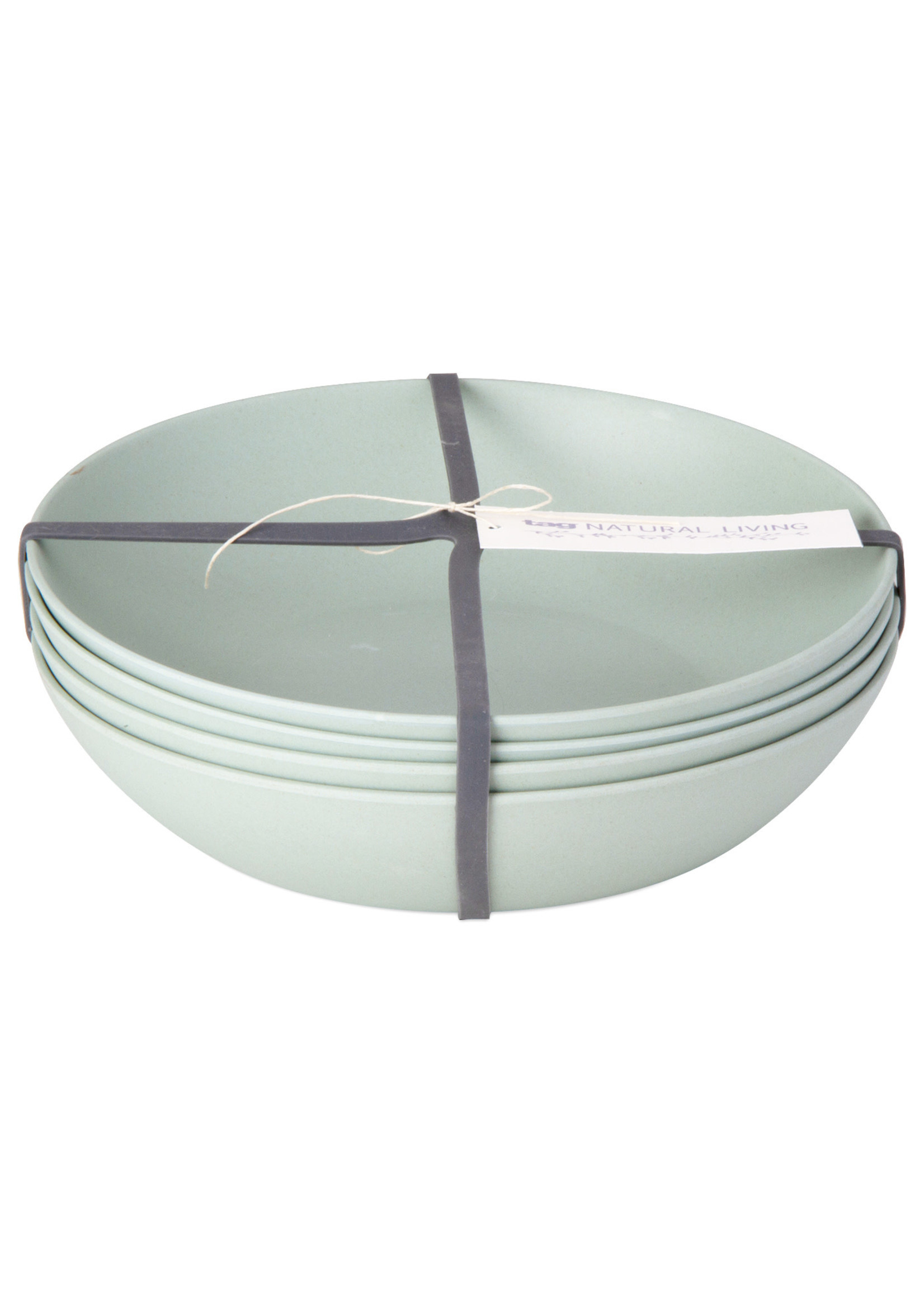 *s/4 Lt Aqua Bamboo Salad Plates- Design