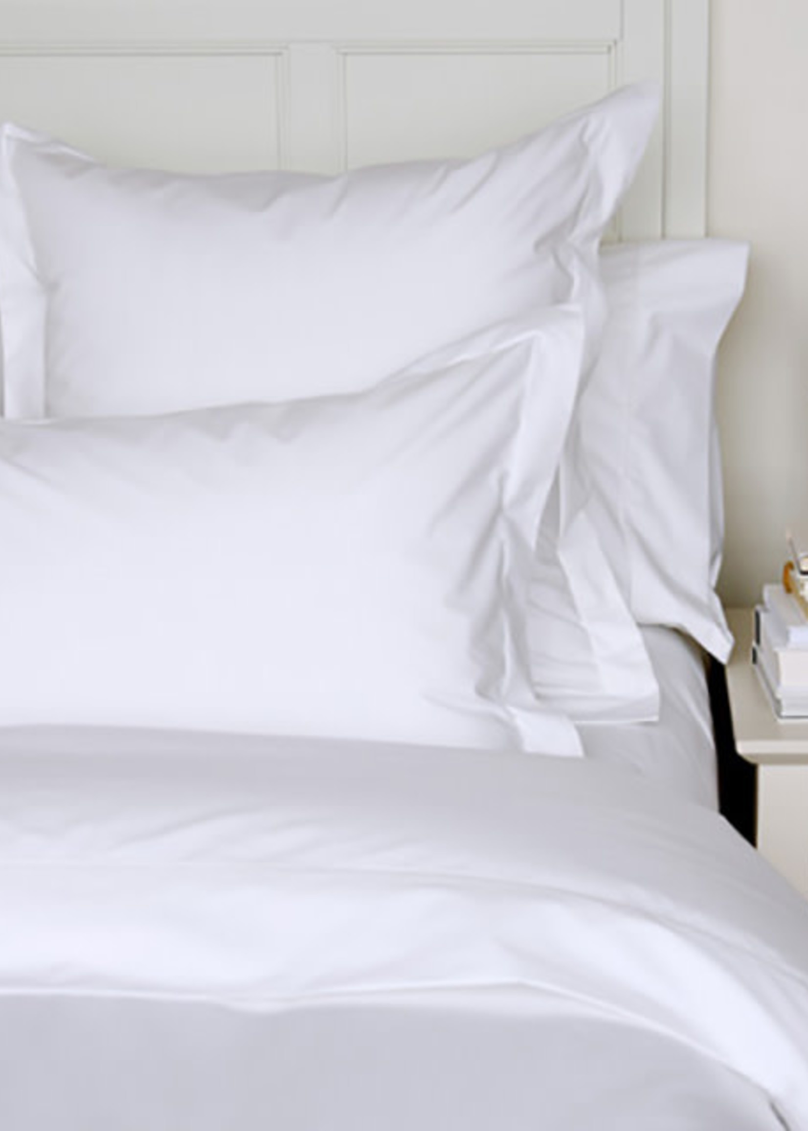 *Kg Ivory Percale Deluxe Fitted Sheet-Cuddle Down