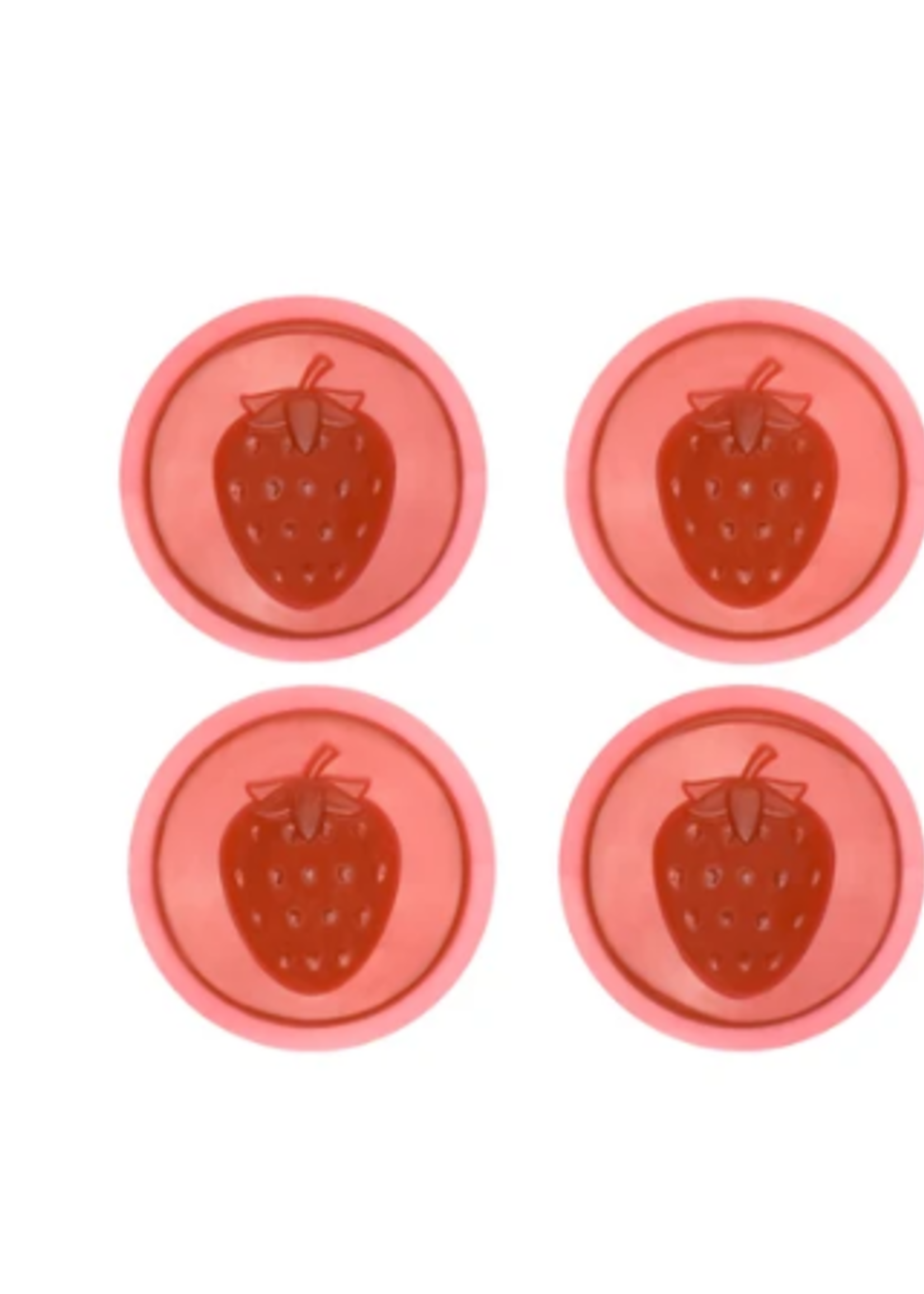 s/4 Strawberry Fruit Lids- Jarware-Foxrun